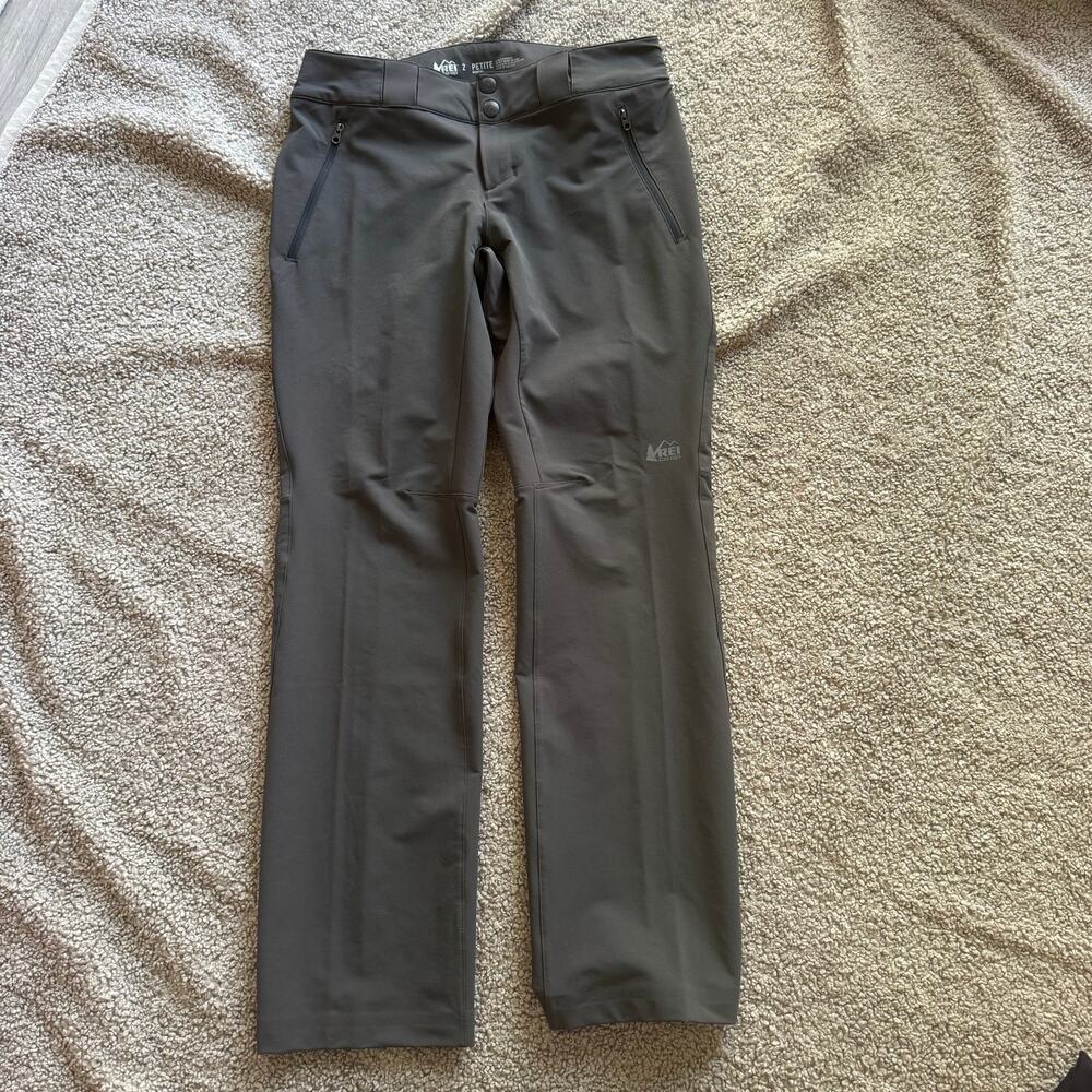 REI Women's Charcoal Gray Hiking Camp Adventure Casual Pants Size 2 Petite